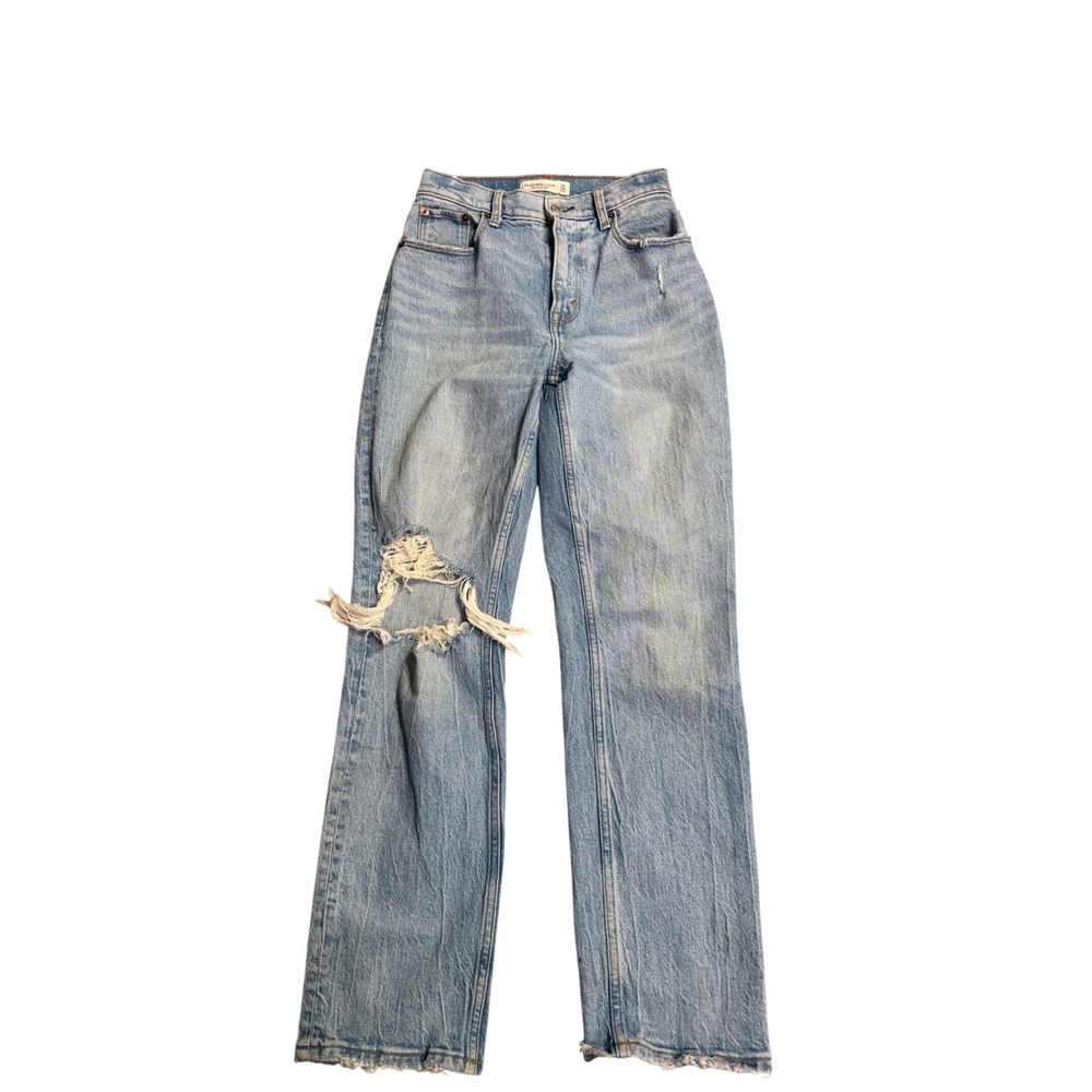 Abercrombie & Fitch Curve Love The 90s Straight Ultra High‎ Rise Jeans 24S